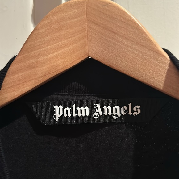 SSENSE NEW AUTHENTIC PALM ANGELS black spray paint logo t shirt large - Picture 6 of 16